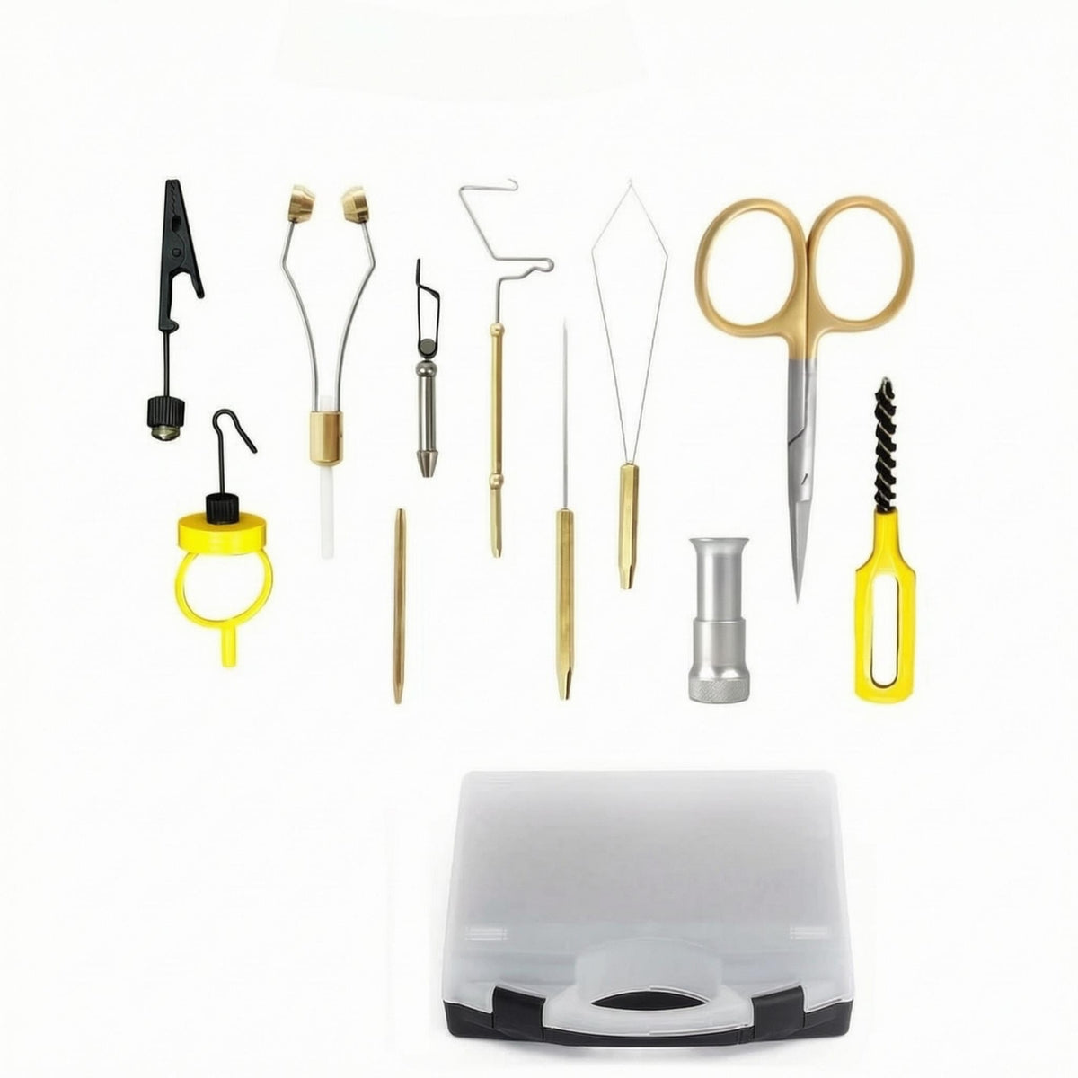 Fly-Tying Tool Kit Tailored Storage Fly Tying Tools Metal Fishing Supplies