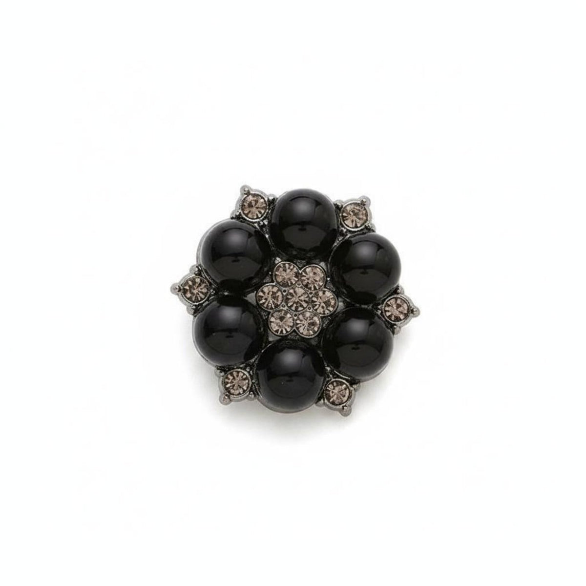 Flatback Pearl Rhinestone Flower Button Shiny Appearance Sewing Fastener Assorted Styles for Crafting