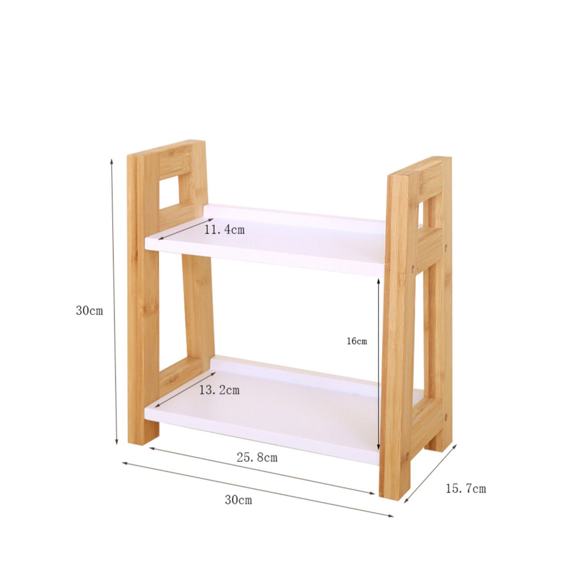 Bamboo Spice Rack Countertop Organizer Minimalist Design