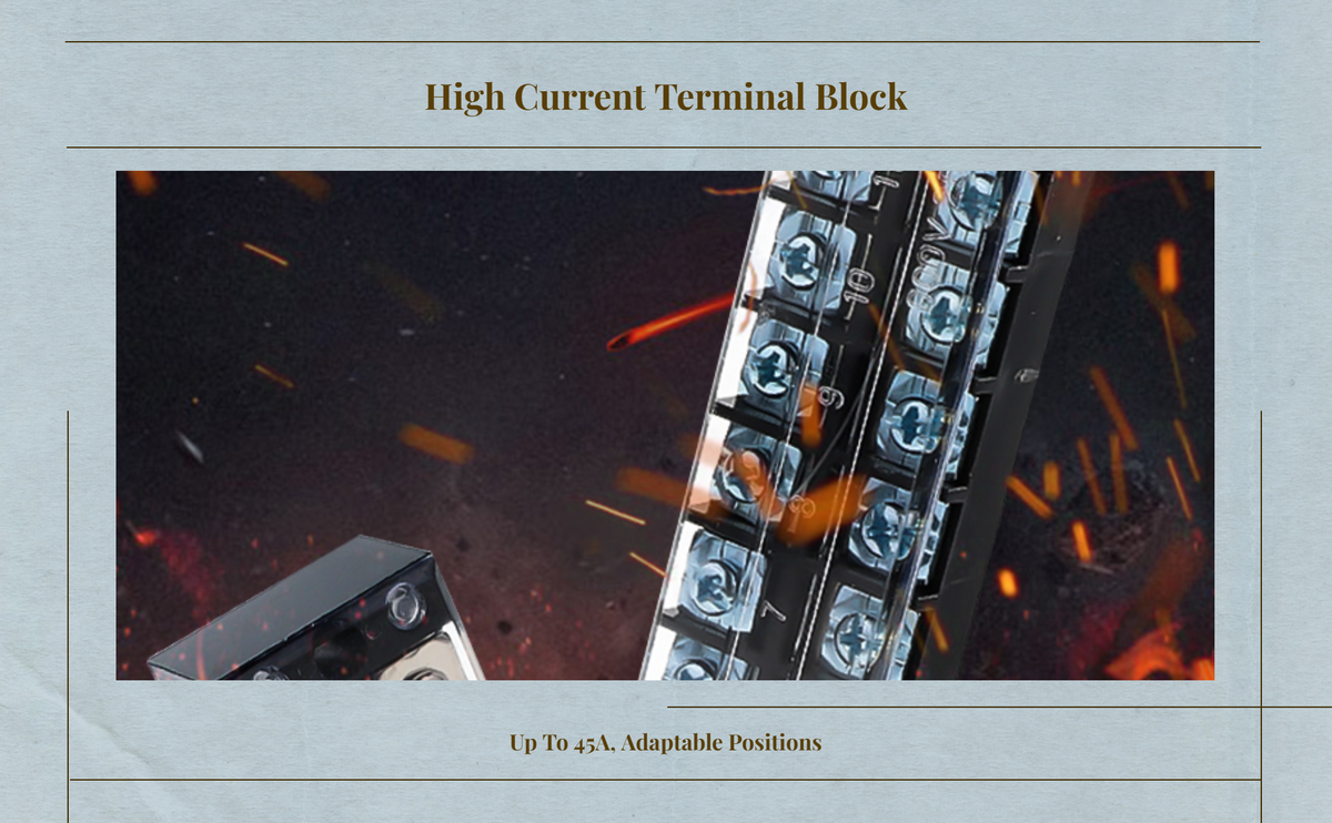 Double row insulated screw terminal block connector