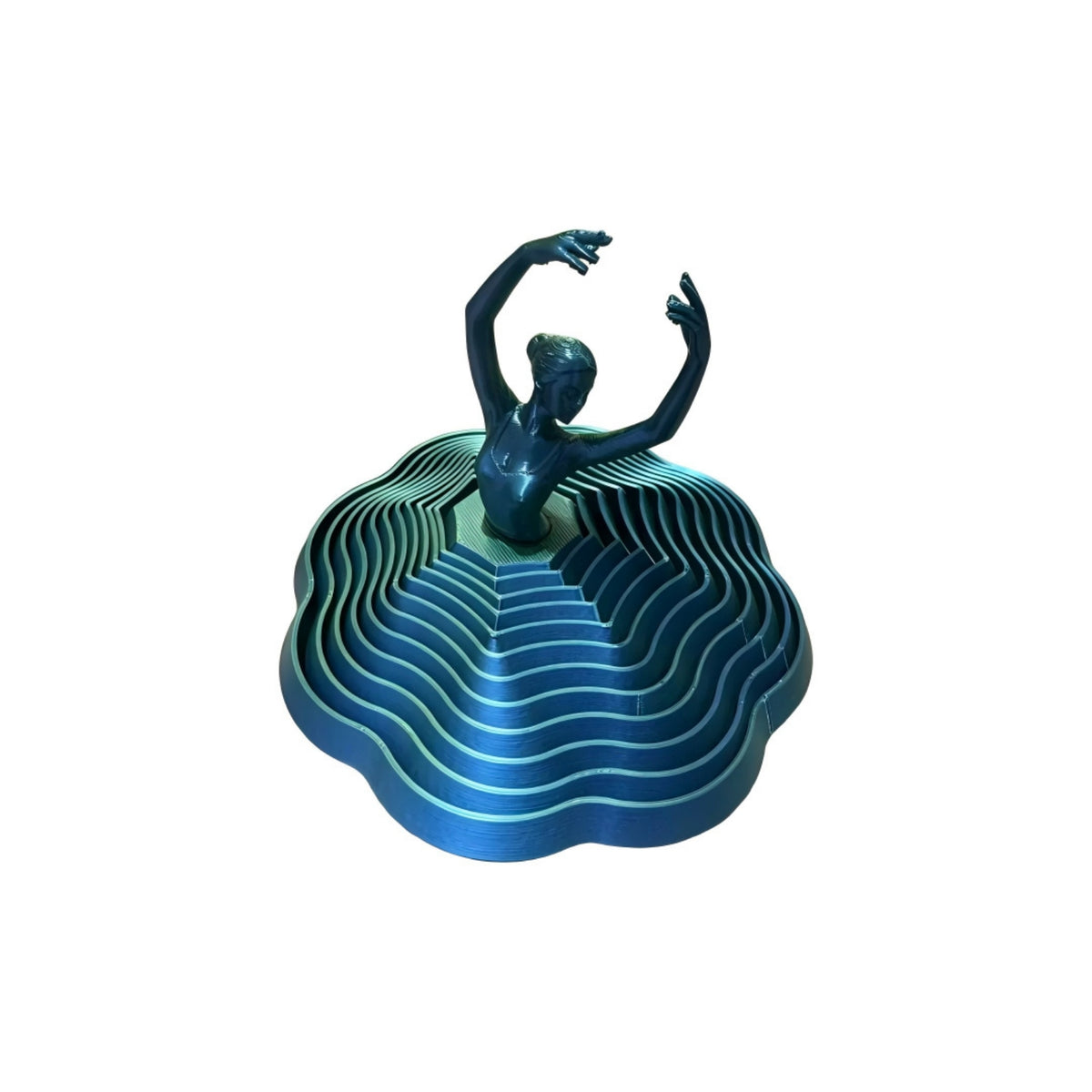 Abstract Ballerina Figurine Sculptural Ballerina Statue Modern Dancer Sculpture Geometric for Dancers, Desk, Shelf, Creative Areas