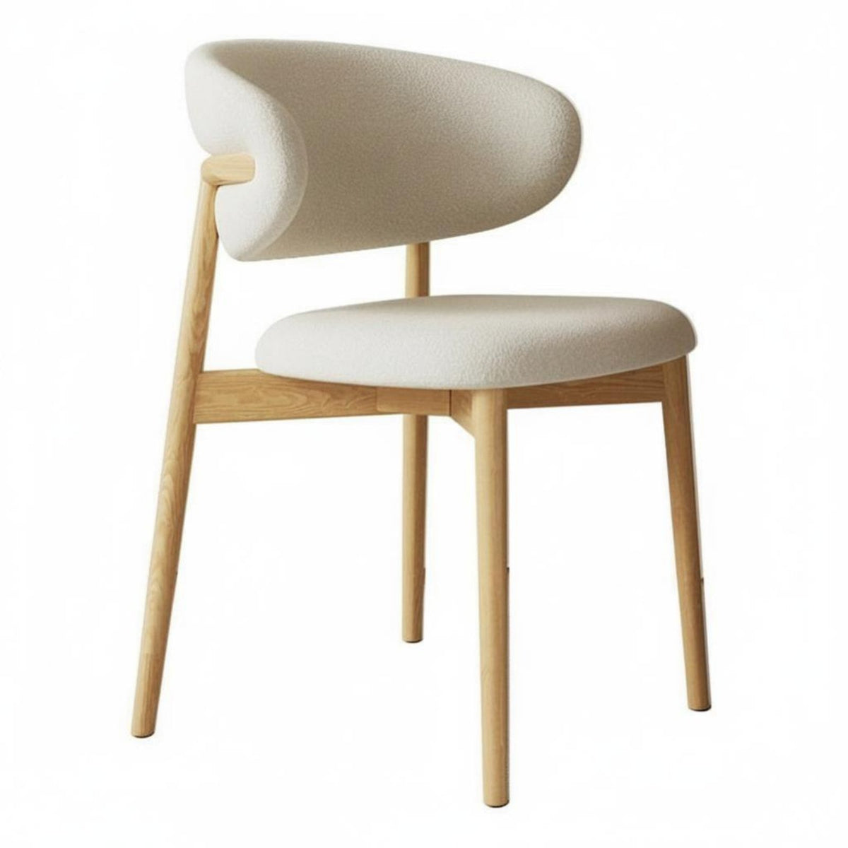 Upholstered Minimalist Chair Nordic and Design Armless Upholstered Dining Chair Space-Saving Ergonomic Design for Residents