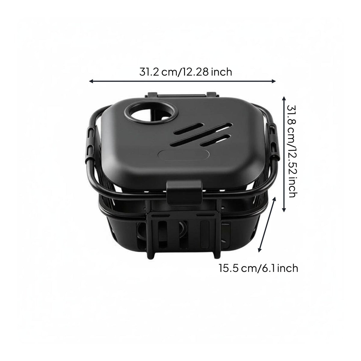 Tricycle Front Basket Large Capacity Mobility Gear Rainproof Lid for Shopping