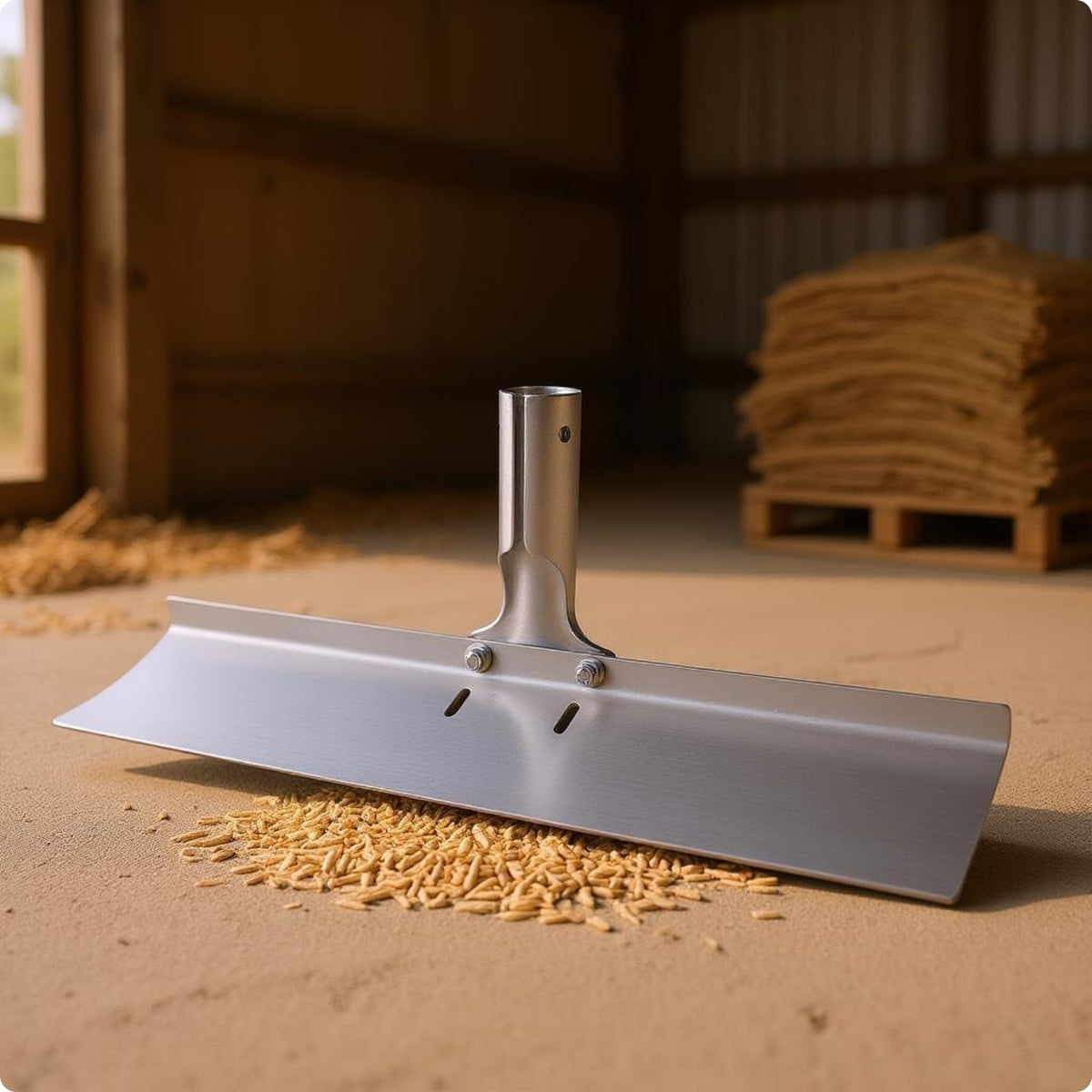 Bolt-Fastened Head Raised Edges Metal Garden Rake Cylindrical Socket