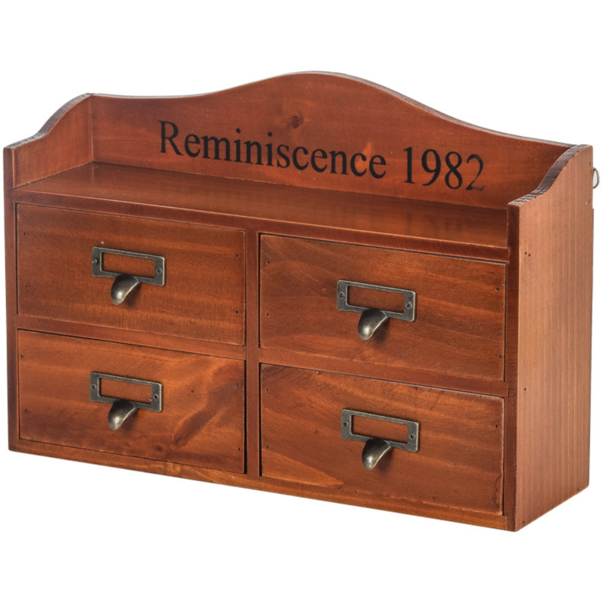 Wooden Drawer Cabinet Desk Organizer with Drawers Rustic Charm Compact