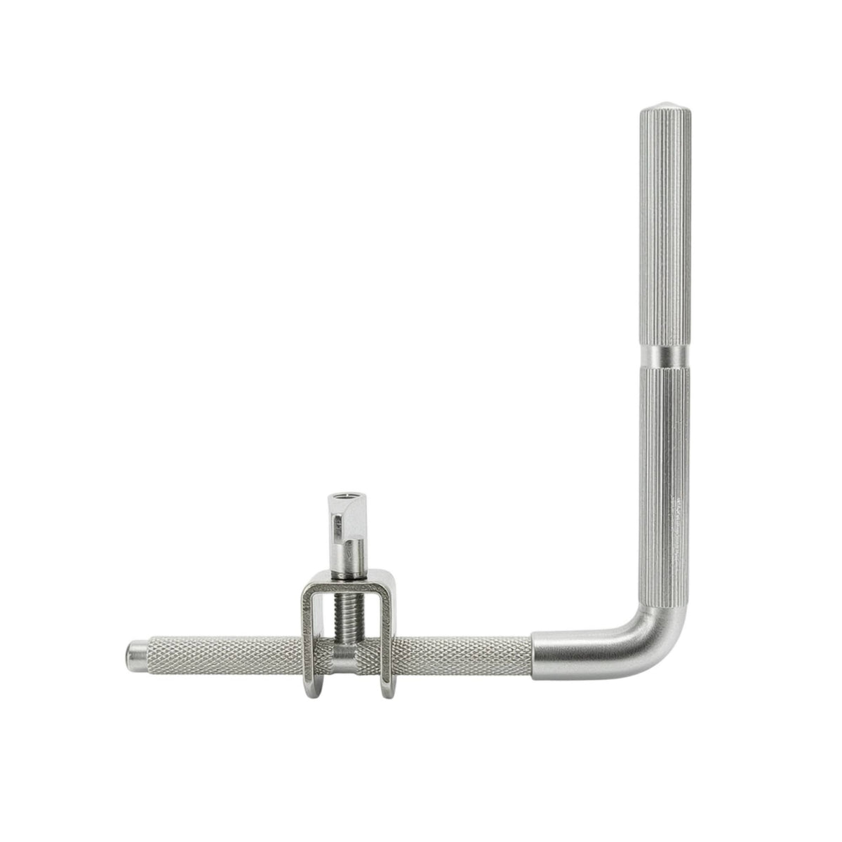 Metal Right-Angle Rod with Clamp Non-Slip Clamp-on Mounting Bracket Adjustable Hardware Compact for Workshop
