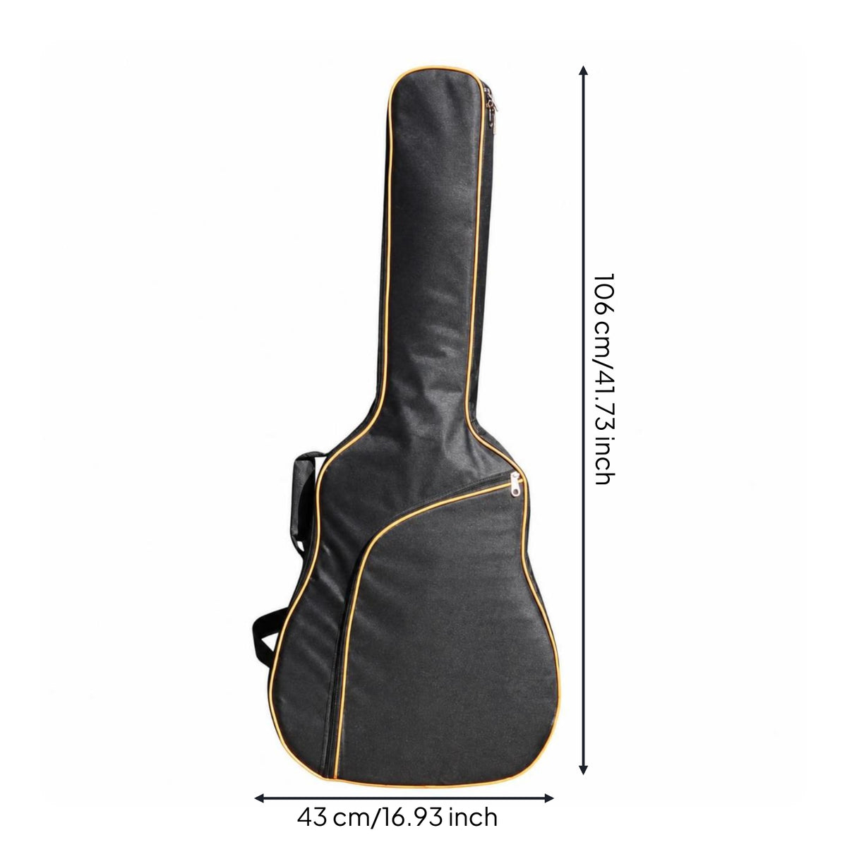 Folk Guitar Bag Portable Padded Guitar Case Heavy-Duty for Travel