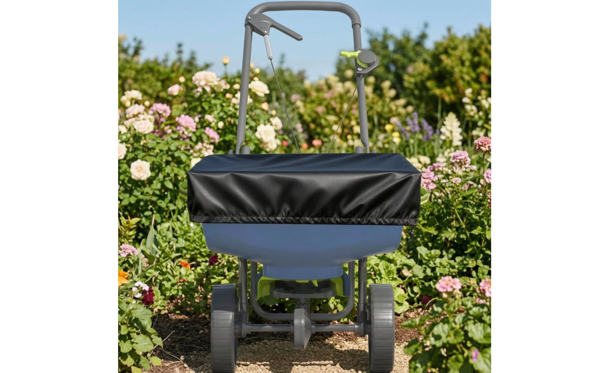 Waterproof Fertilizer Spreader Cover Weatherproof Spreader Cover with Drawstring Reflective Heavy-Duty for Gardeners, Homeowners, Outdoor Storage, Garden, Yard