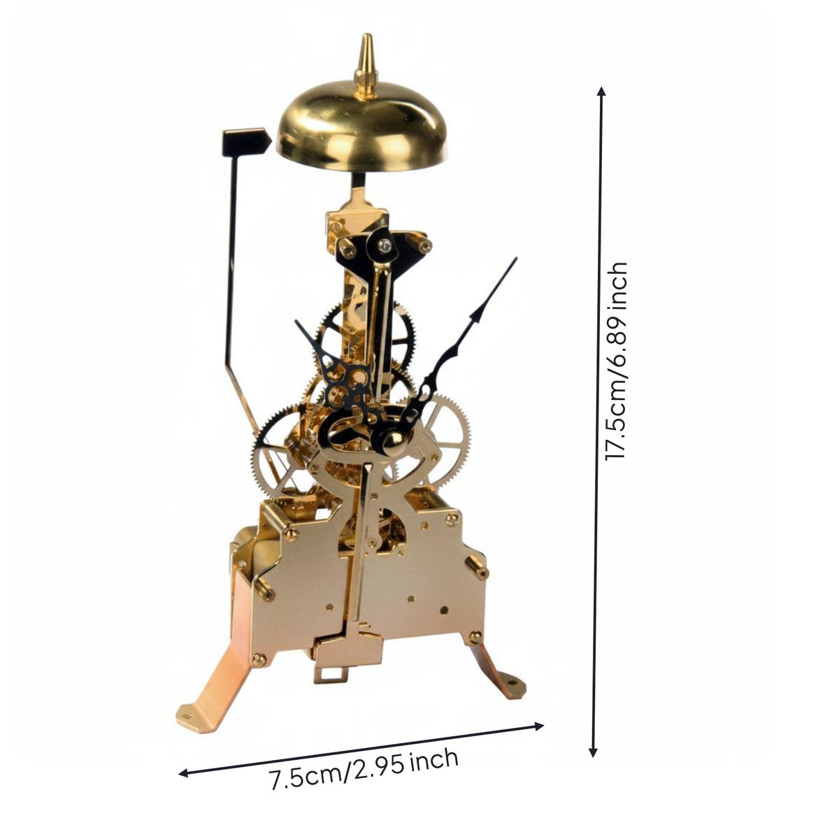 Electronic Clock Movement Vintage Type Skeleton Clock Movement Decorative Gears Timekeeping Item