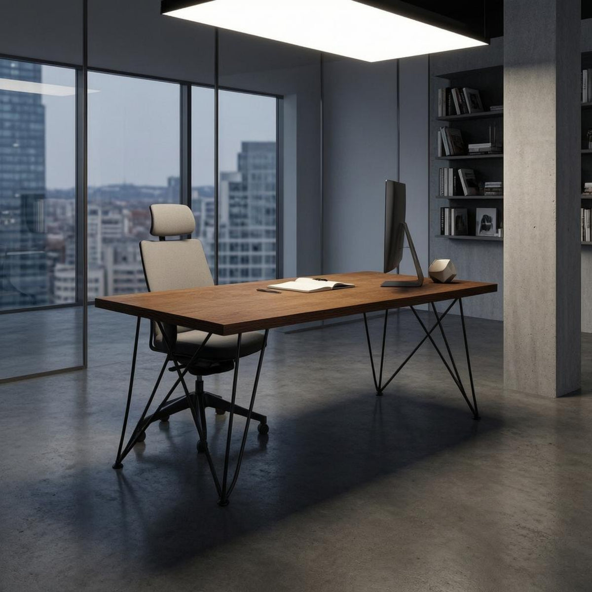 Rectangular Desk Clean Edges Modern Desk Minimalist Study Table