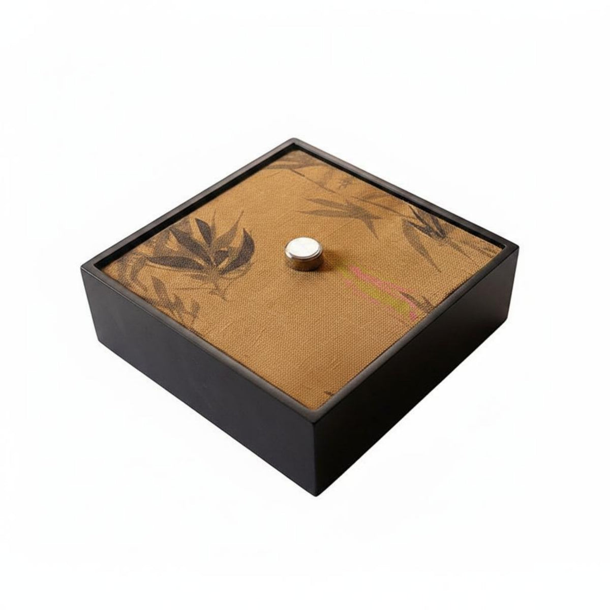 Bamboo Leaf Storage Box High End Look Decorative Lidded Box for Showroom