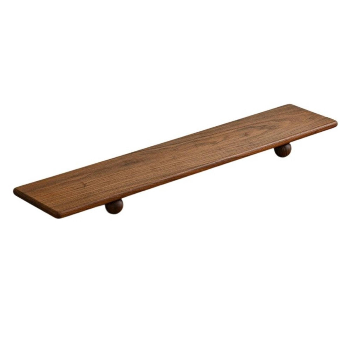 Solid Wood Monitor Riser with Wooden Feet Space-Saving Wooden Monitor Stand Ergonomic Desk Shelf Minimalist for Office Workers, Students, Workstation