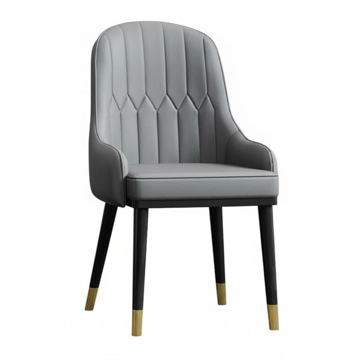 Ribbed-Tufted Side Chair Modern Design Dining Seat Light Luxury Feel Semi-Firm Padding for Young Adults, Hotel, Kitchen, Office