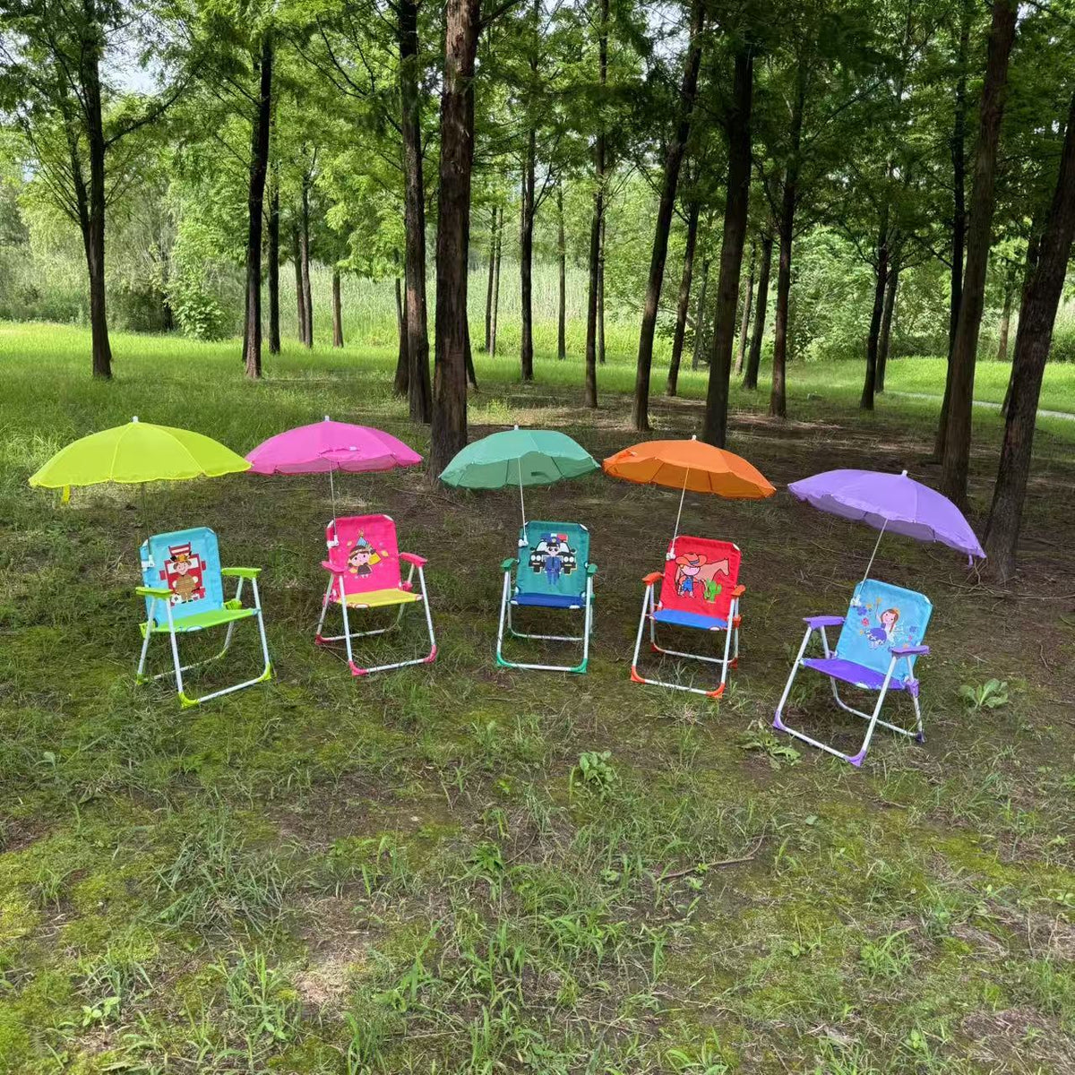 Foldable Children's Beach Chair with Umbrella