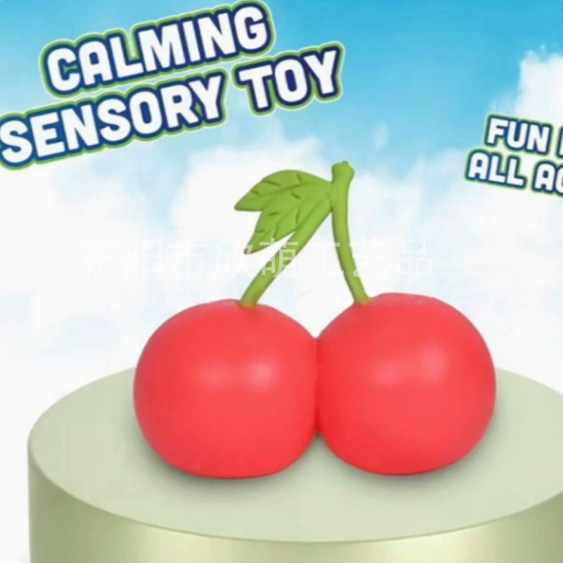 Silicone Cherry Stress Relief Toy (Squeezy Squeeze Cherries)