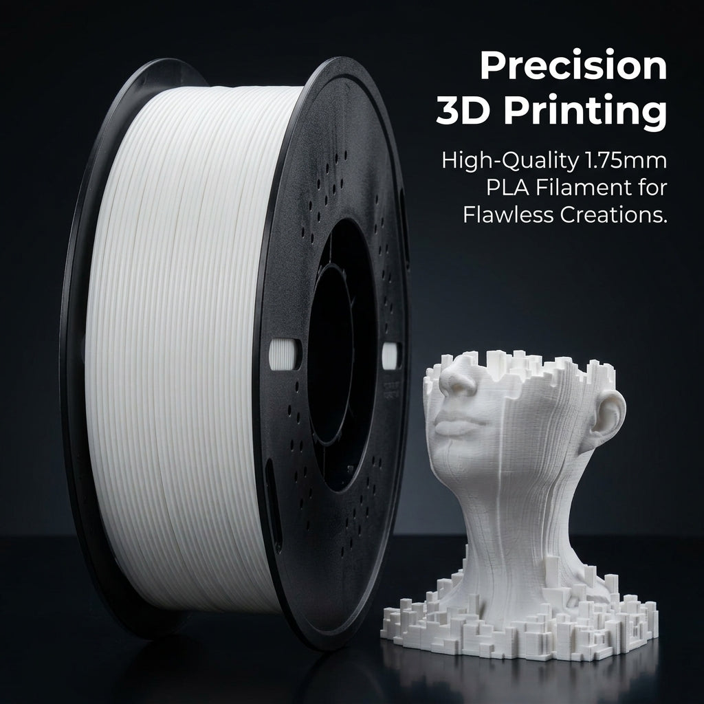 3D Printer Filament 1.75mm Pla 1kg Spool for Fused Deposition Modeling Material for Hobbyists and Prototyping