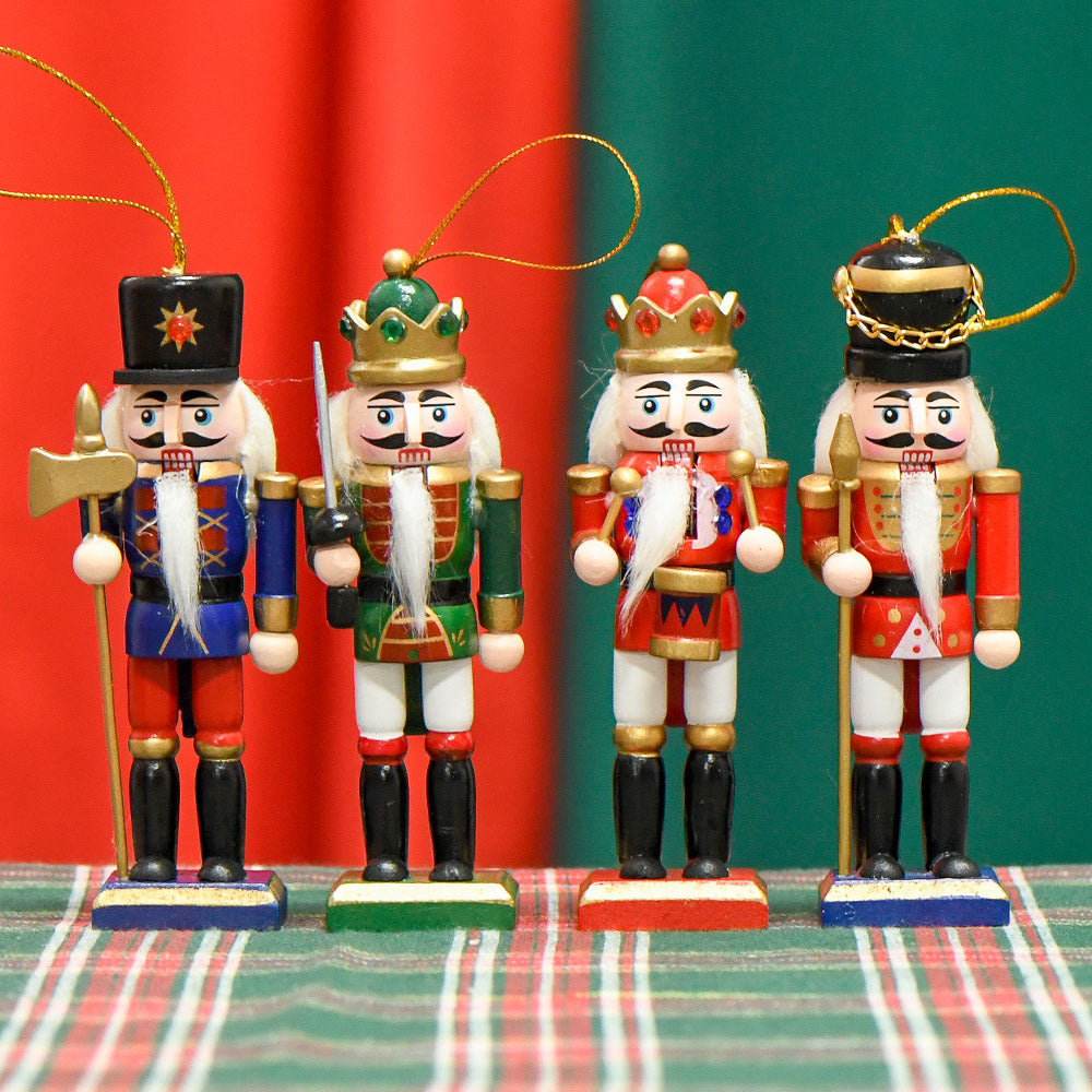 13cm Soldier Nutcracker Wooden Figurine Home Decor