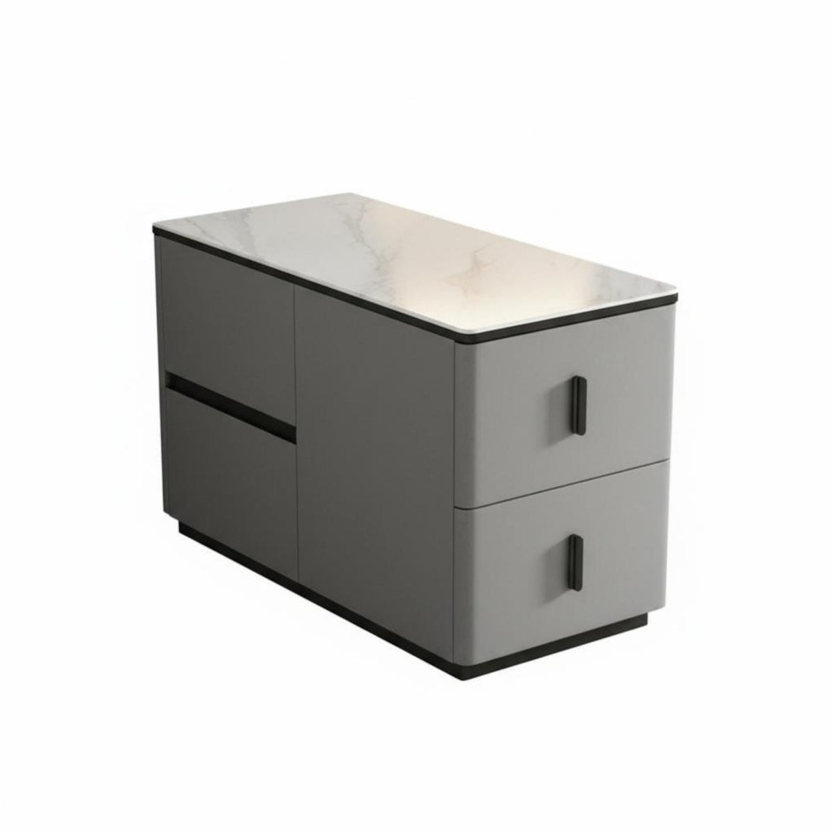 Modern Design Multi-Drawer End Table Scratch-Resistant Top Upholstered Side Cabinet with Drawers Easy to Clean Storage Furniture Stable Structure for Homeowners, Interior Decorators, Adults, Living Room, Home Office, Apartment, Bedroom