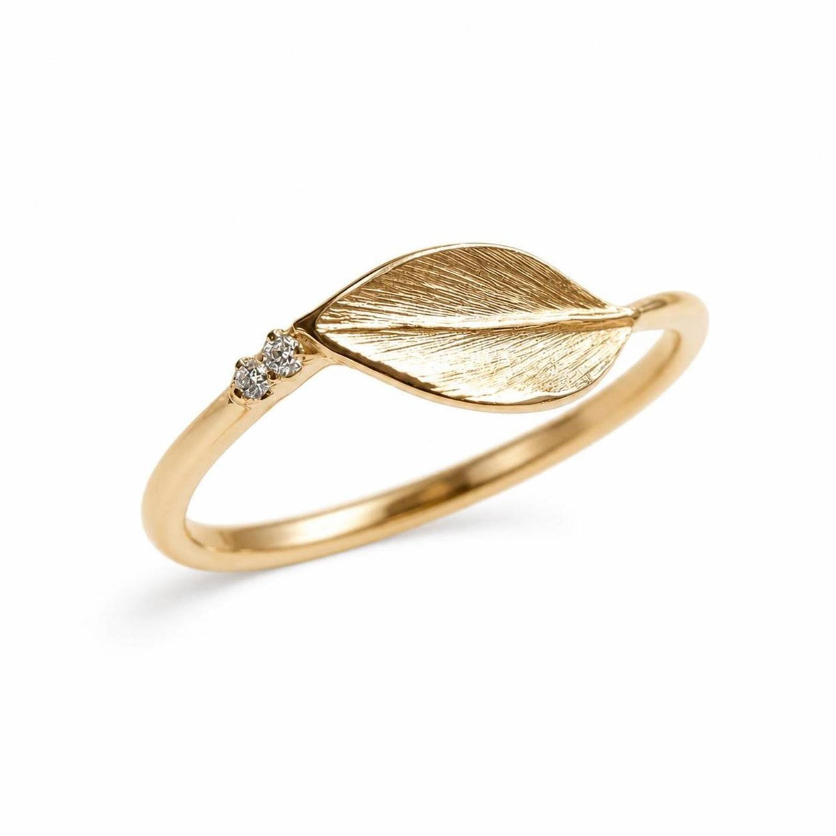 Botanical Design Band Gold-Tone Band with Leaves Nickel Jewelry for Teens, Office