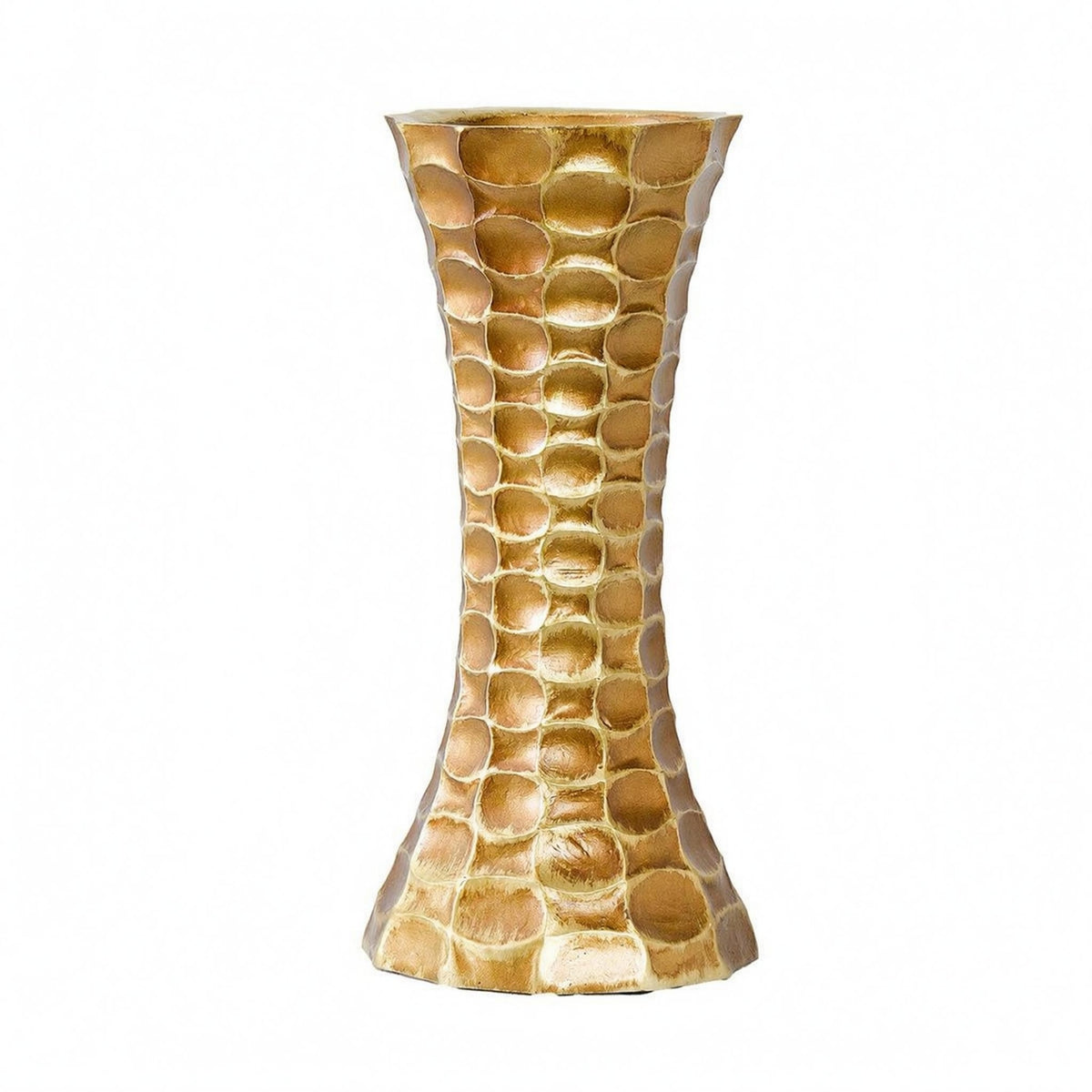 Gold Resin Vase Wide Base Table Ornament Centerpiece