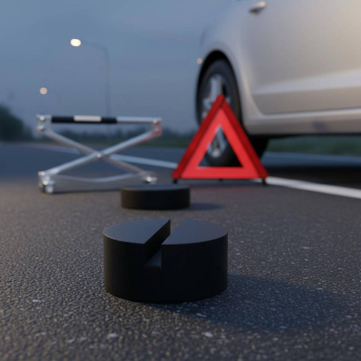 Pressure Buffering Rubber Support Block Shock-Absorbing Rubber Lifting Pad Anti-Slip Car Lifting Pad Wear Resistant for Garage, Workshop