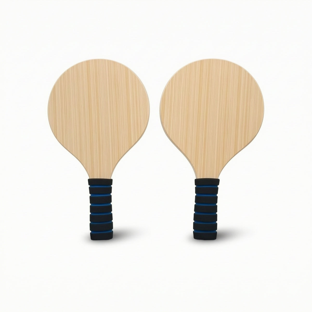 Natural Wood Wooden Beach Rackets Long-Lasting Beach Rackets with Bag Portable Wooden Paddle Set Lightweight for Families, Adults, Park