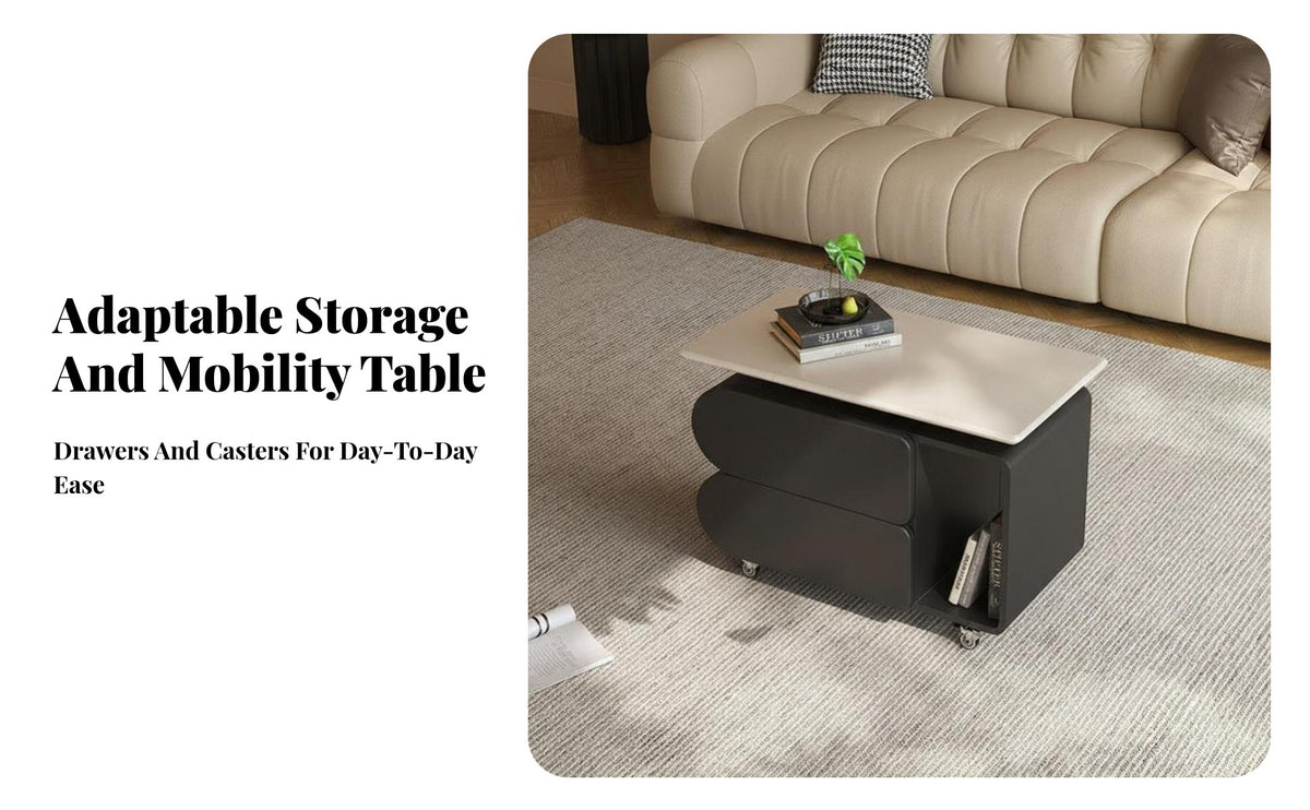 2 Pieces Minimalist design Height-Adjustable stackableing Tables Modern modern design Coffee Table Space-Saving Living Room Furniture adaptable Use for Apartment Dwellers, Interior Designers, Small areas, Lounge Area, Home Office, study corner