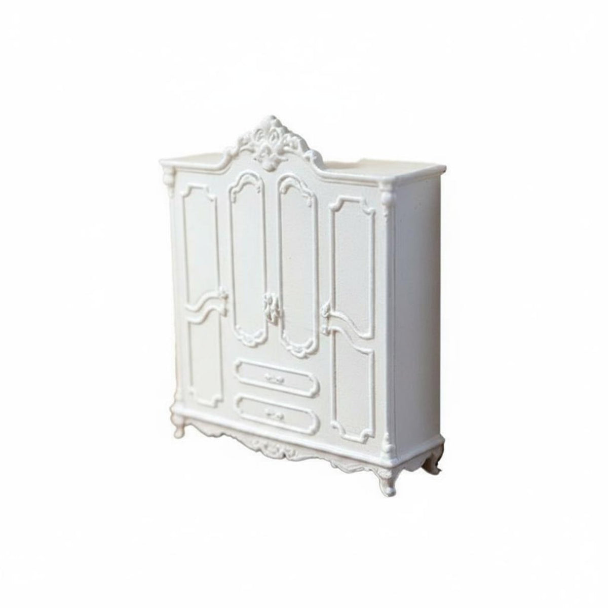 European Design Dollhouse Cabinet 1:12 Scale Miniature Cabinet Exquisite Details Miniature Armoire for Pretend Play, Model Scene