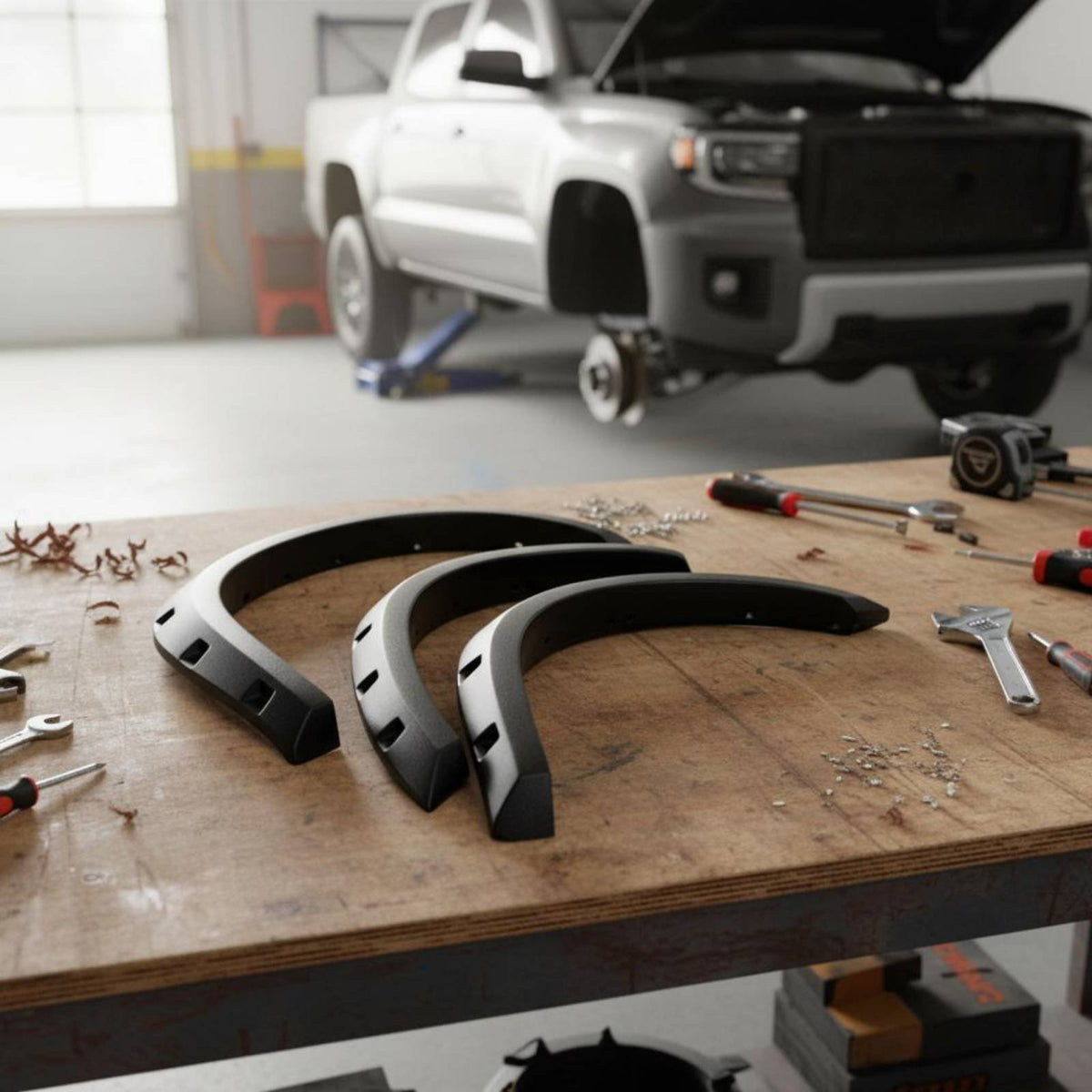 4 Pieces Wheel Arch Guard Scratch Protection Wheel Arch Anti-Collision Arch Strip Long-Lasting Truck Part Easy to Install