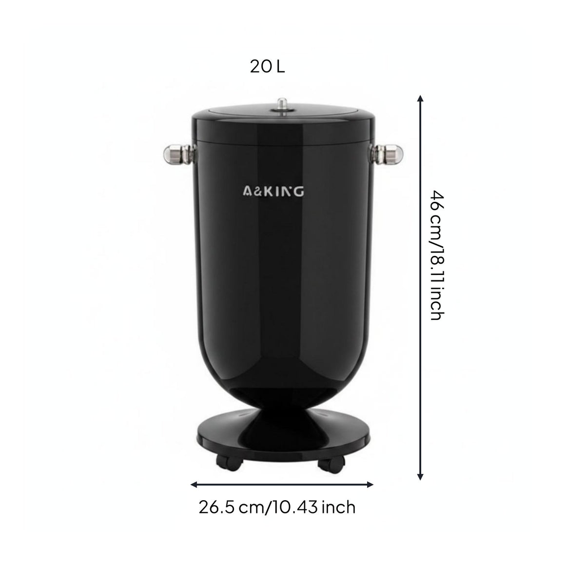 Trash Can on Wheels Sturdy Rolling Trash Can Odor Control
