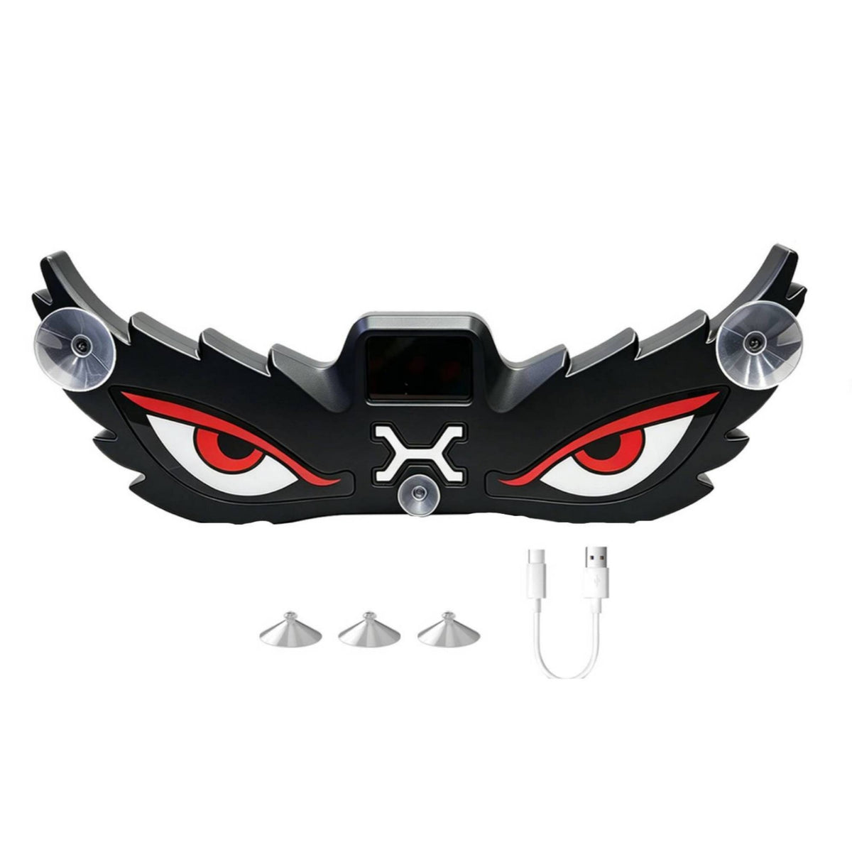 Car Warning Light with Solar Panel Slim Devil Eye Window Light Easy Installation