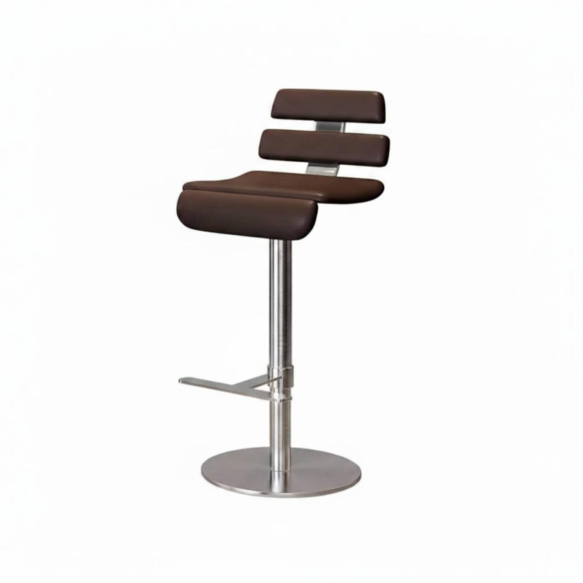 Upholstered Highrear Stool Adjustable Height Upholstered Pedestal Bar Stool