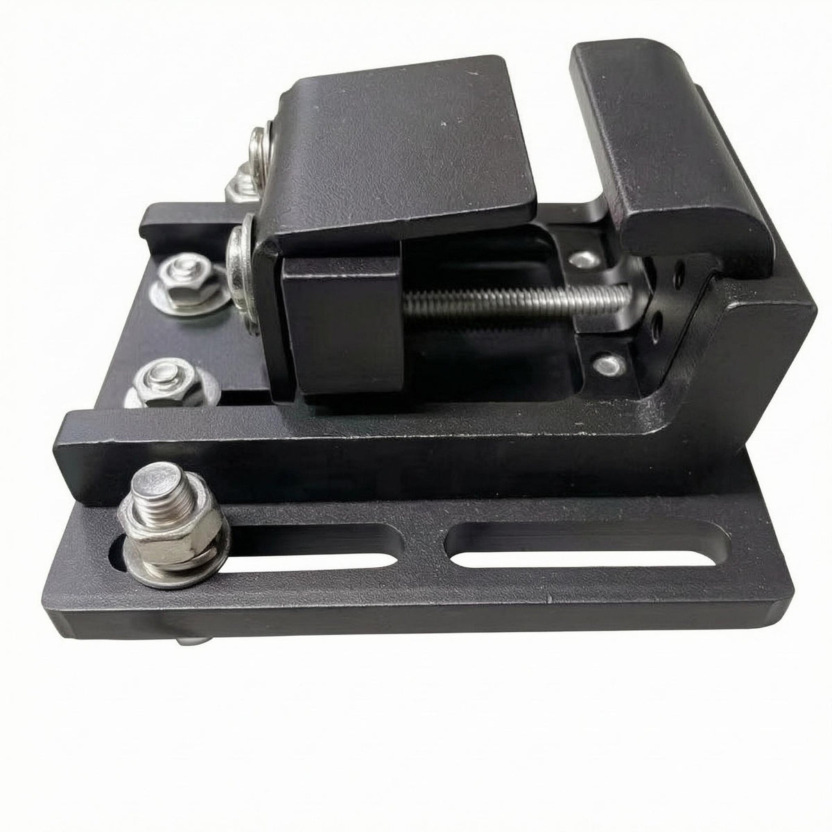Adjustable Roof Rack Mounting Bracket Matte Black Roof Bar Clamp Slotted Base Roof Rack Bracket Metal Fasteners