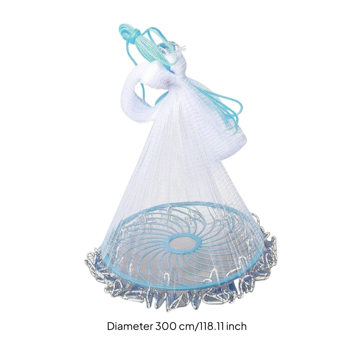 Monofilament Fishing Cast Net Weighted Cast Net with Sinkers Easy to Use Long-Lasting for Fishermen