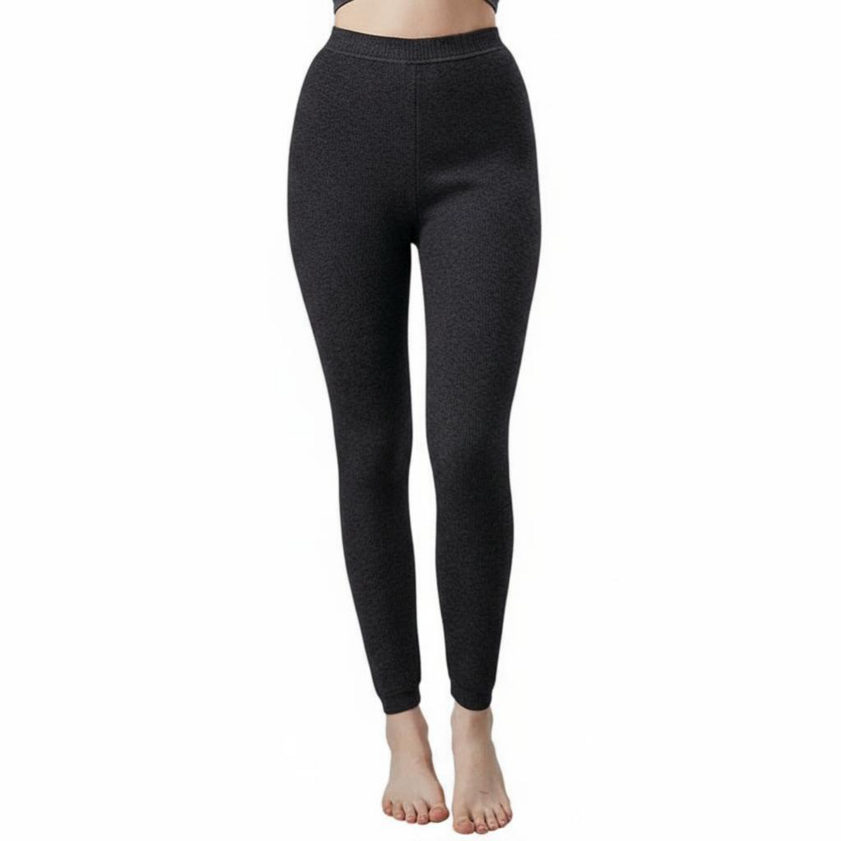 Fleece Lined Wool Pants, Warm Thermal Leggings for Couples