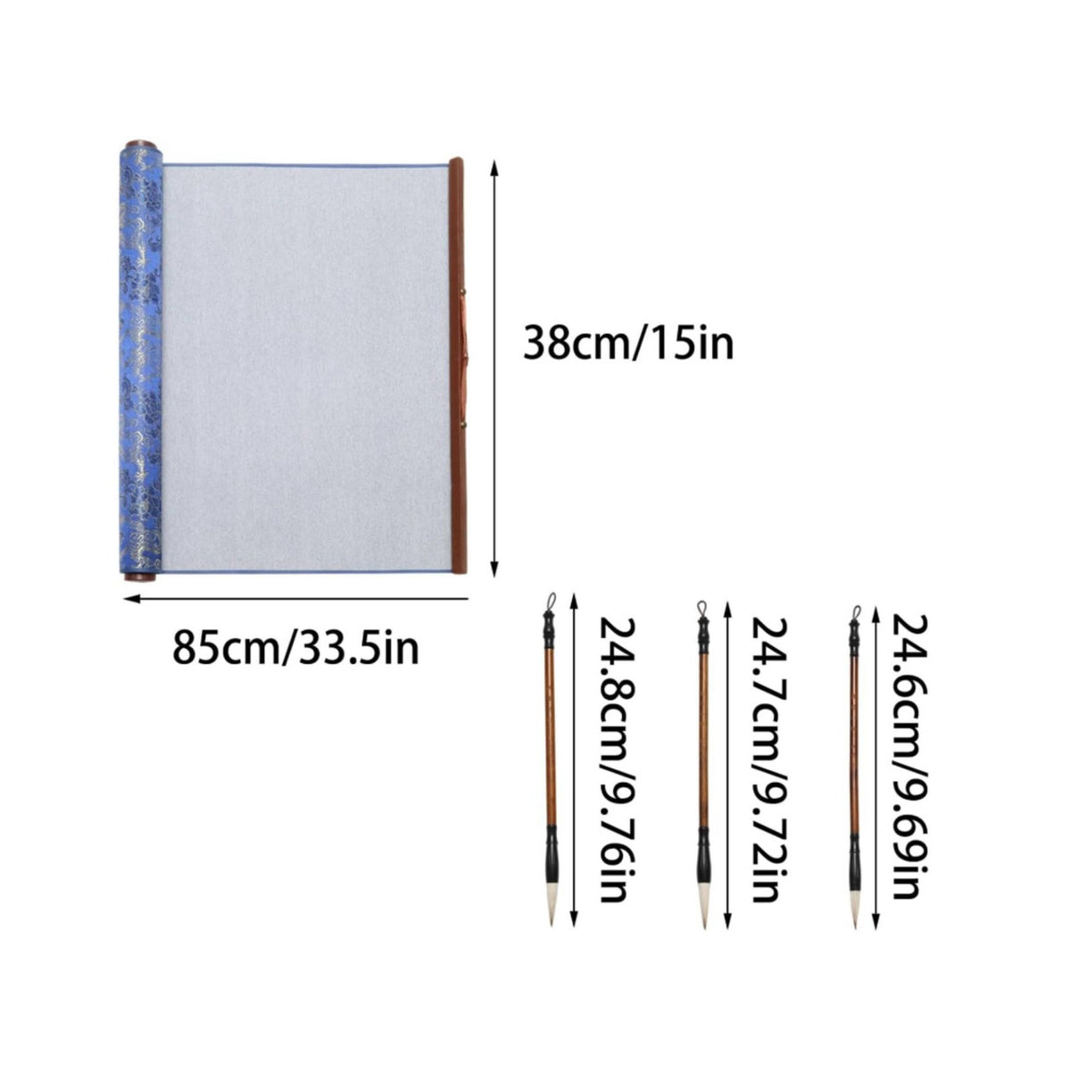 Water Handwriting Scroll Quick Evaporating Handwriting Set Easy to Use Inkless Writing Cloth for Beginners, Home Practice