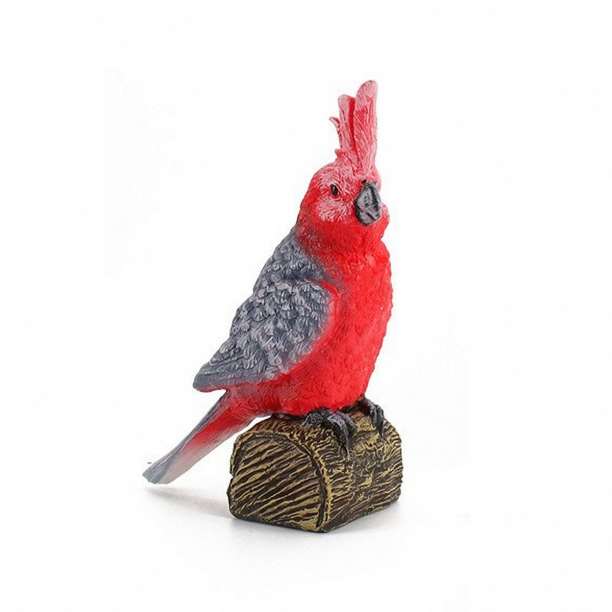 Decorative Cockatoo Figurine Realistic Cockatoo Statue Painted Bird Ornament Intricate for Desk, Shelf