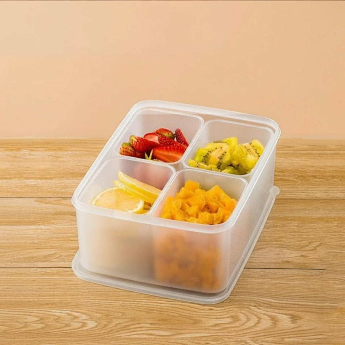 4-Compartment Food container Transparent Design Multi-Compartment Serving Box