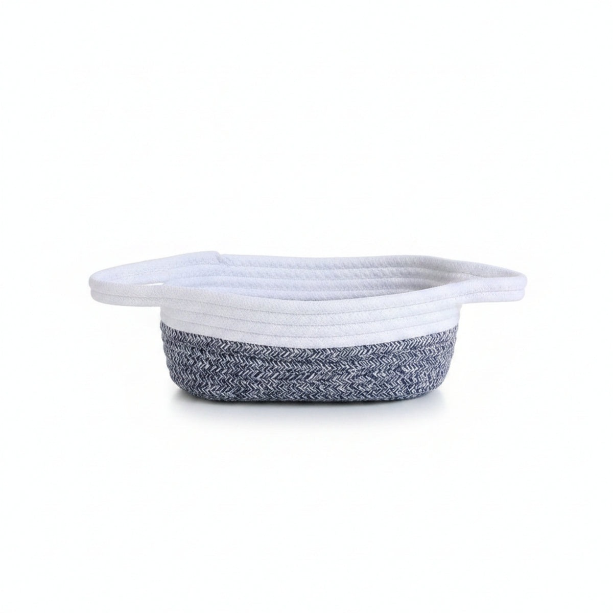 Cotton Rope Basket with Handles Natural for Shelves