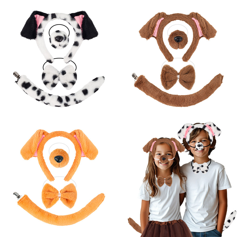 Easter Animal Headband Plush Dog Cartoon Cute Dalmatian Hair Hoop