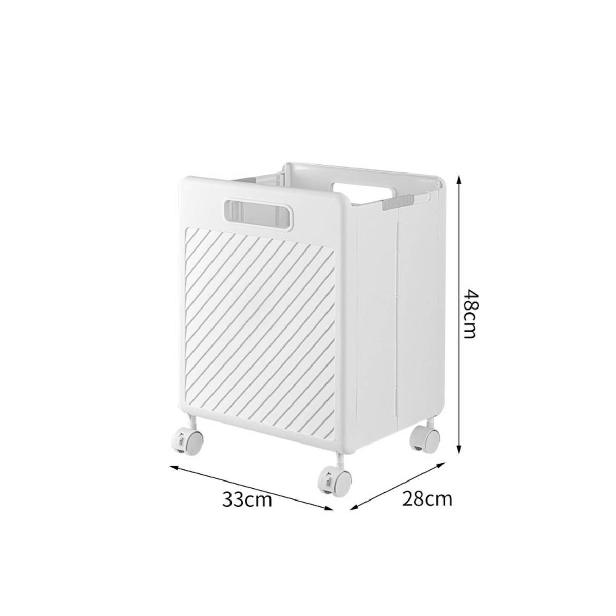 Foldable Laundry Basket Plastic Rolling Laundry Basket Easy to Move