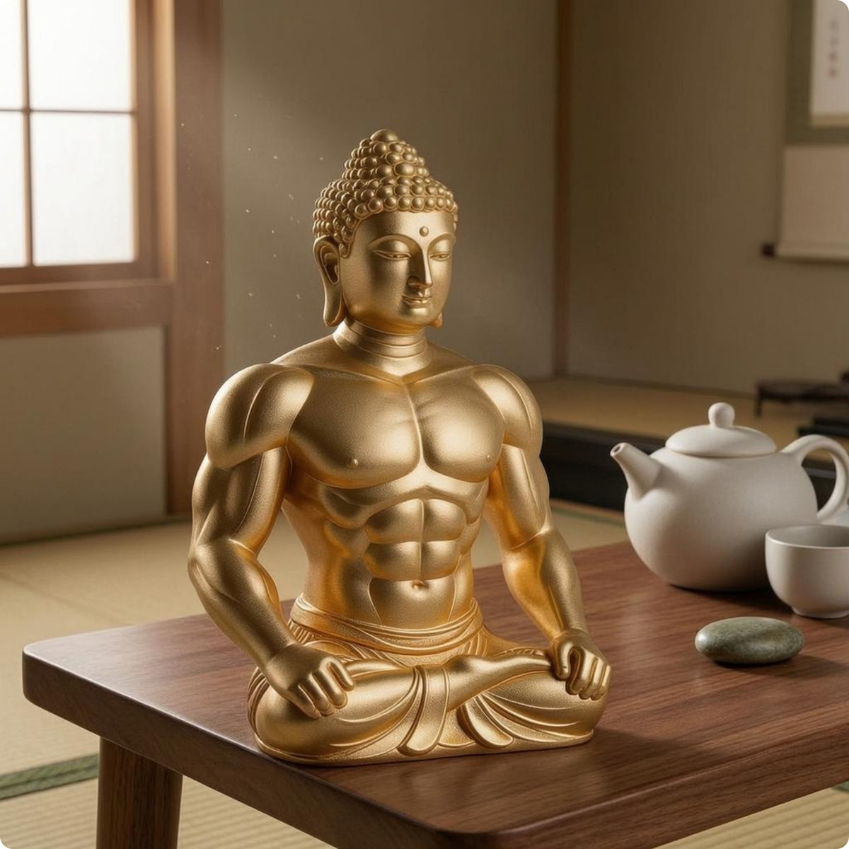 Meditating Buddha Statue Resin Desktop Decor Zen for Home Display