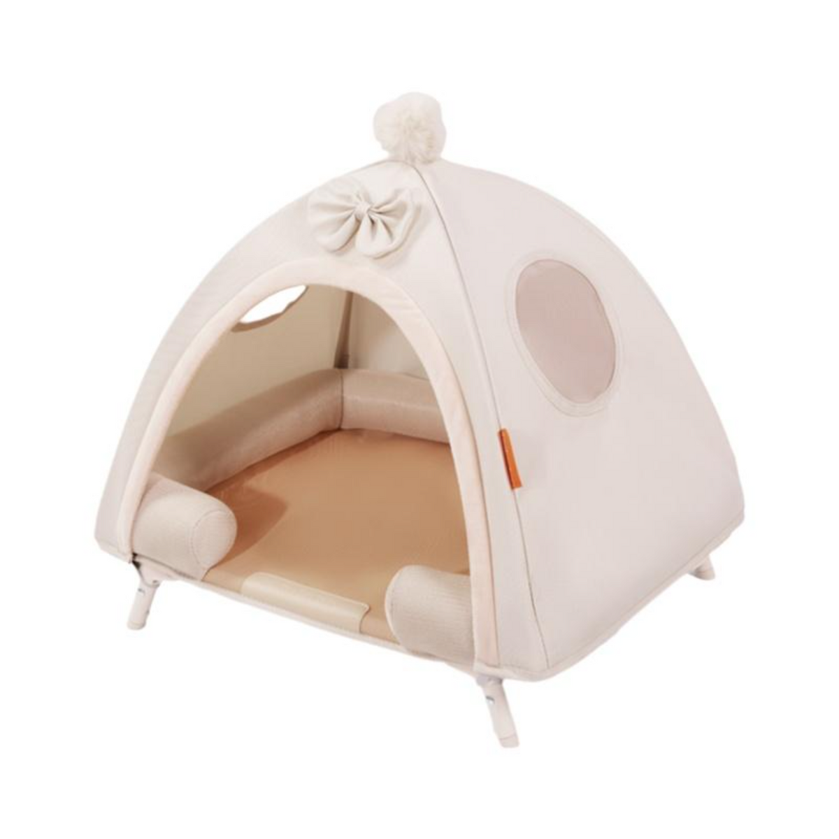 Foldable elevated dog bed, washable
