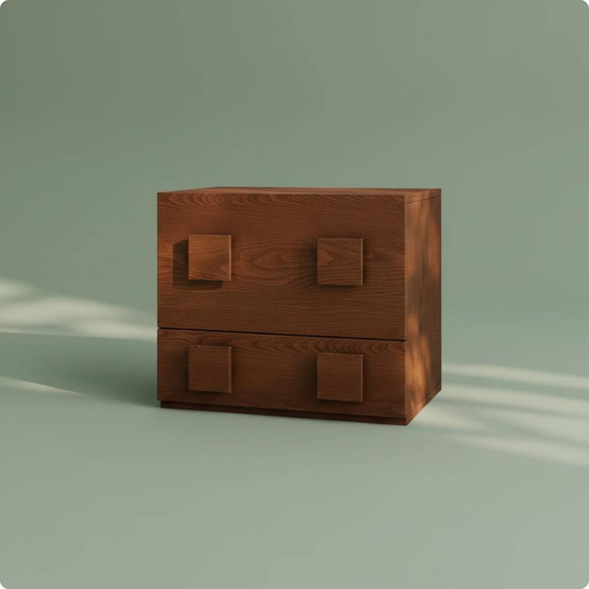 Vintage Chest of Drawers Space Saving Dense Wood Cabinet