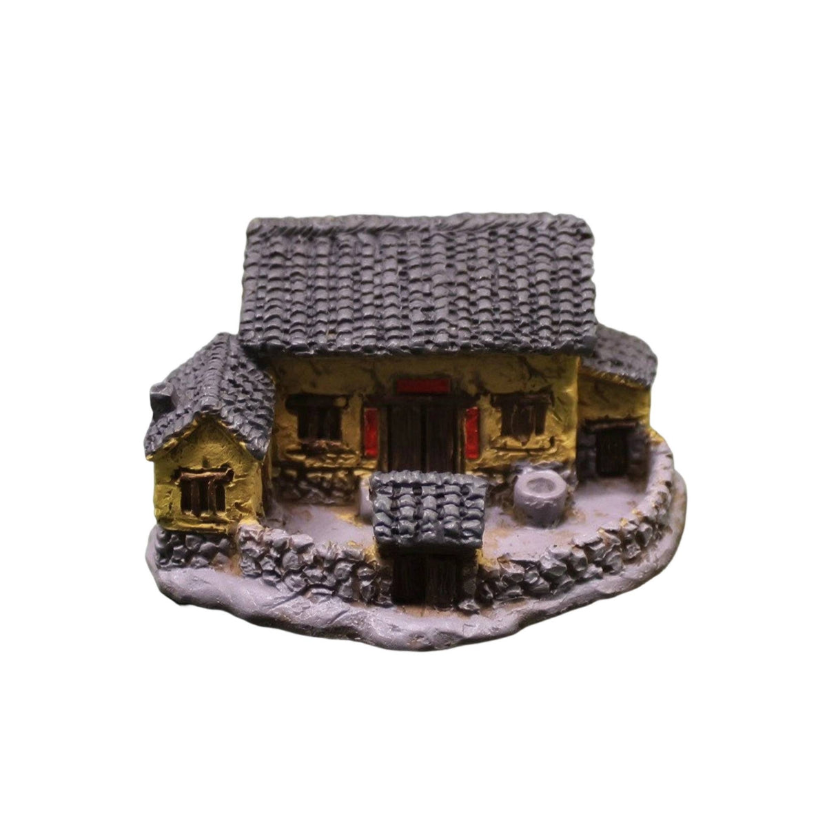 Miniature Cottage Weathered Ornament Detailed for Collectors