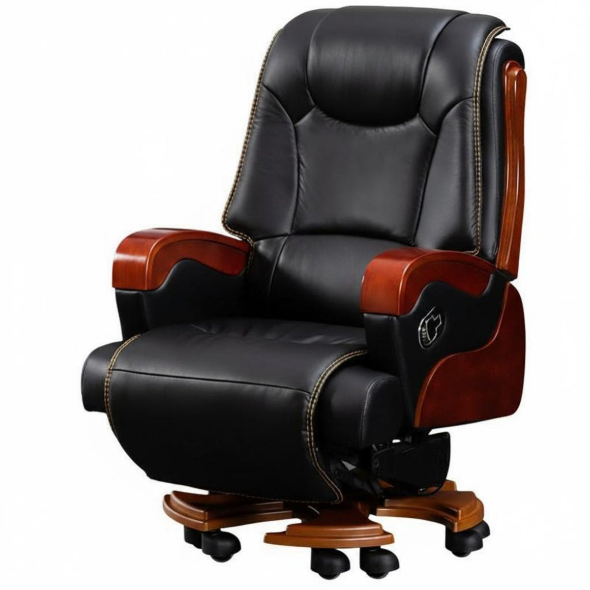 Electric Reclining Task Chair with Footrest Highspine Design Office Furniture 360-Degree rotate robustDuty Construction