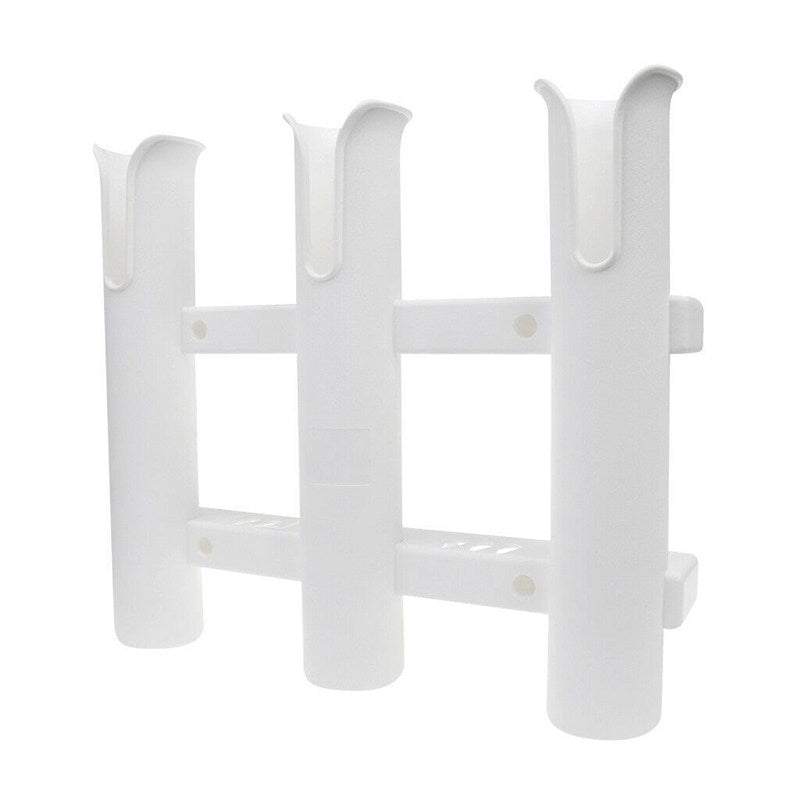 White Nylon Fishing Rod Holder - Single Tube, Double Link, Triple Row, Multiple Specifications Plastic Fishing Rod Seat for Boats
