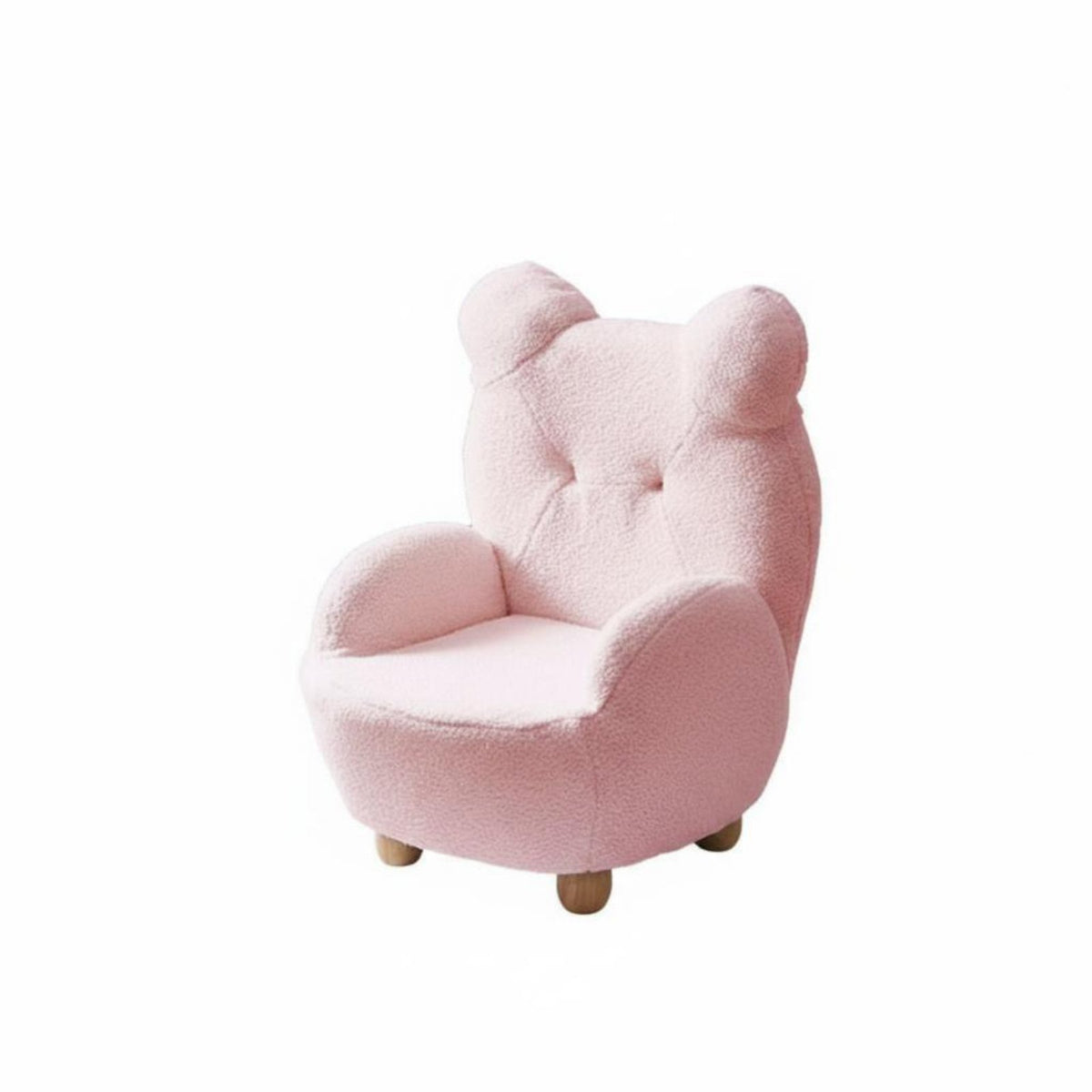 Soft-Textured Teddyheadpiece Chair Cute Cartoon Design creatureThemed Character Chair Child-Safe Fastener Machinecleanable Cover