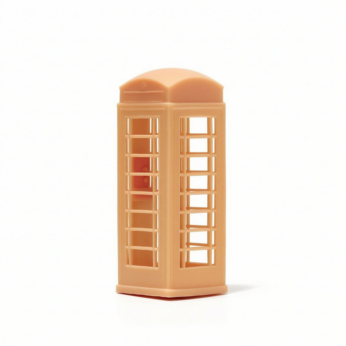 Translucent Telephone Booth Model Plastic Miniature Phone Booth Compact Decor Glare-Unobstructed for Hobbyists