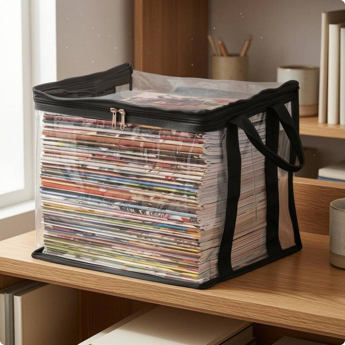 Dustproof Book Storage Bag Water-Resistant Clear Book Storage Bag Heavy Duty
